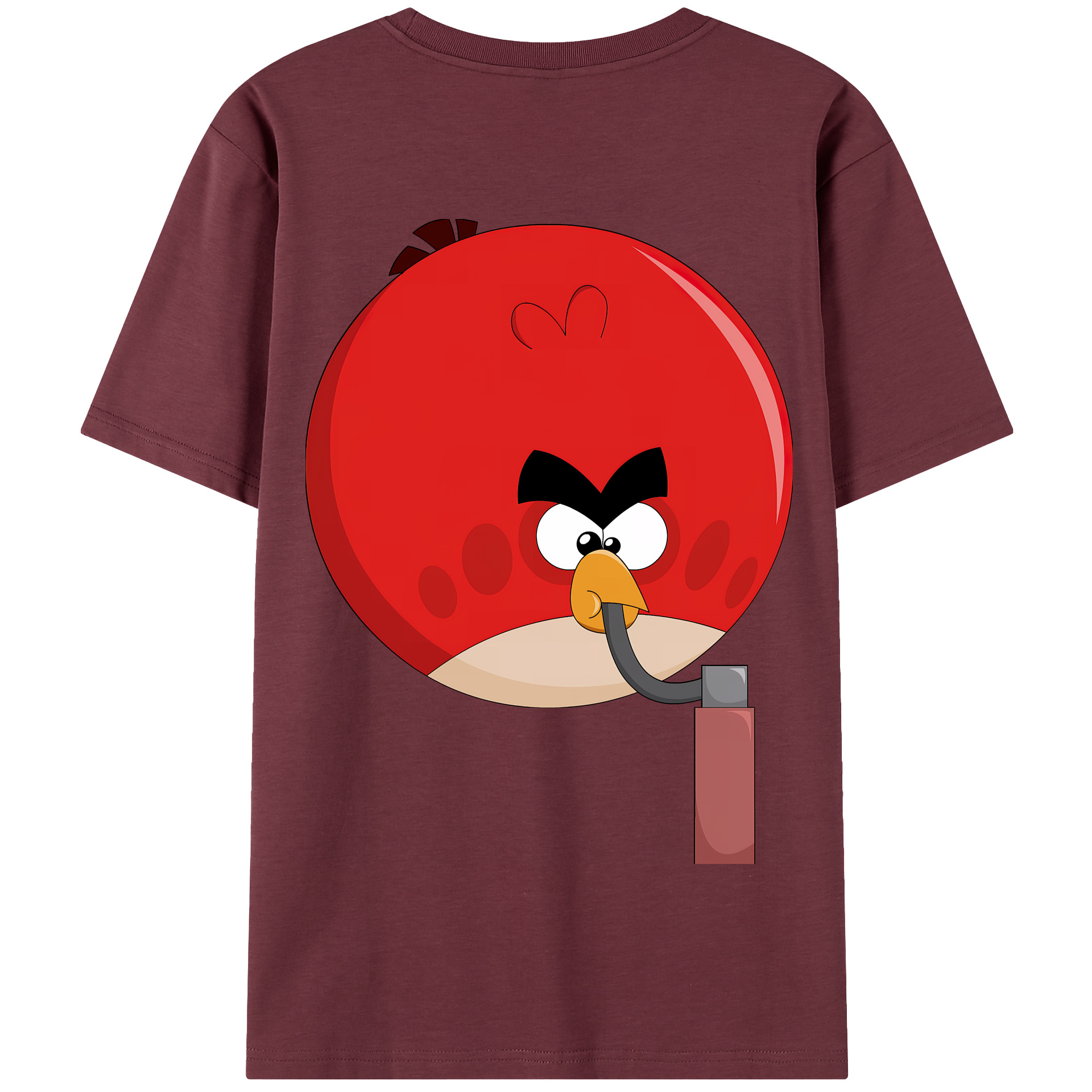 （画像用） Angry Birds アングリーバード 綿100％半袖Tシャツ（背面プリント）
